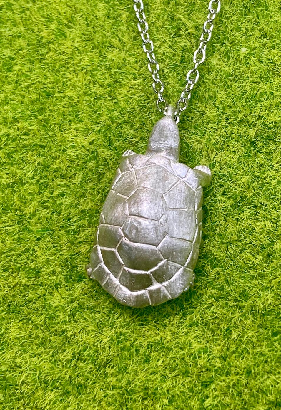 亀さんペンダントネックレス　シルバー荒らし仕様 | 3枚目